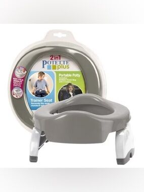 Potette Plus 2-in-1 Grey Trainer Seat & Portable Potty